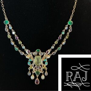 🦋🌹VINTAGE NICKY BUTLER LIMITED EDITION 925 Sterling Silver Prehnite Necklace